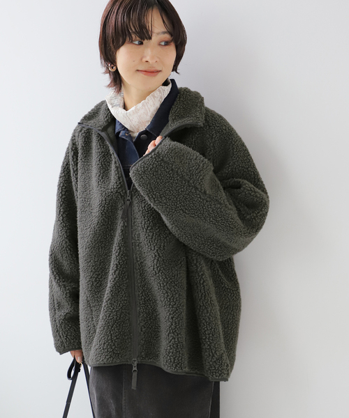 CHEVRE(シェーブル)の「別注【CHEVRE / シェーブル】*RELUME ボアコート(その他アウター・レディース・ブラック/チャコールグレー/アイボリー・FREE)」の10枚目の写真
