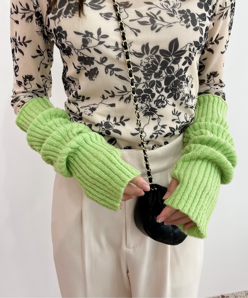 EPIMI E'PIMMY（エピミエピミー）の「バリエリブアームウォーマー（アームカバー・レディース・ベージュ/グリーン系その他/オレンジ/ピンク/オフホワイト/グレー/ブラック・MEDIUM）」の6枚目の写真