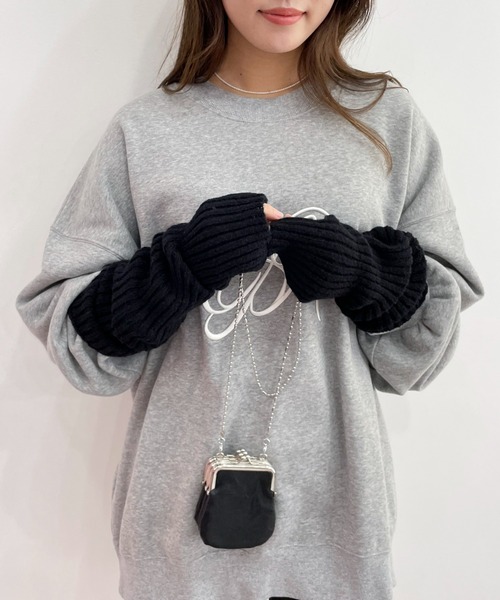 EPIMI E'PIMMY（エピミエピミー）の「バリエリブアームウォーマー（アームカバー・レディース・ベージュ/グリーン系その他/オレンジ/ピンク/オフホワイト/グレー/ブラック・MEDIUM）」の3枚目の写真