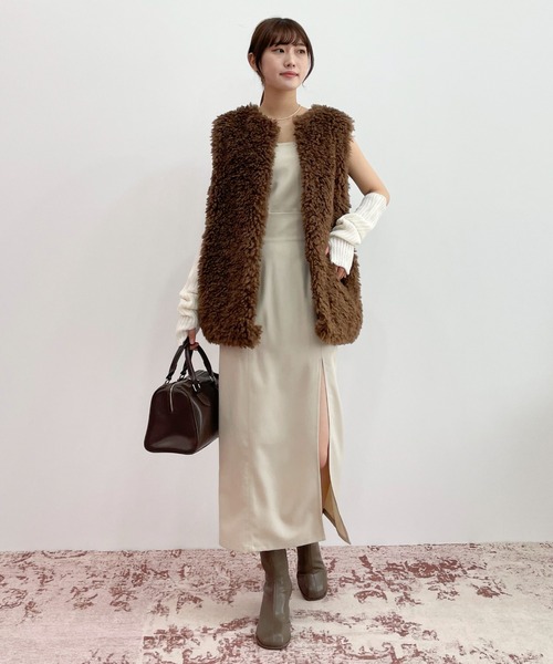 EPIMI E'PIMMY（エピミエピミー）の「バリエリブアームウォーマー（アームカバー・レディース・ベージュ/グリーン系その他/オレンジ/ピンク/オフホワイト/グレー/ブラック・MEDIUM）」の13枚目の写真