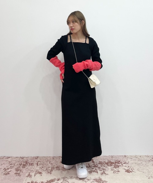 EPIMI E'PIMMY（エピミエピミー）の「バリエリブアームウォーマー（アームカバー・レディース・ベージュ/グリーン系その他/オレンジ/ピンク/オフホワイト/グレー/ブラック・MEDIUM）」の21枚目の写真