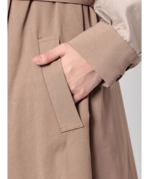 RESEXXY（リゼクシー）の「スリーブシアードッキングロングコート（トレンチコート・レディース・ブラック/ベージュ/ブラウン・FREE）」の7枚目の写真