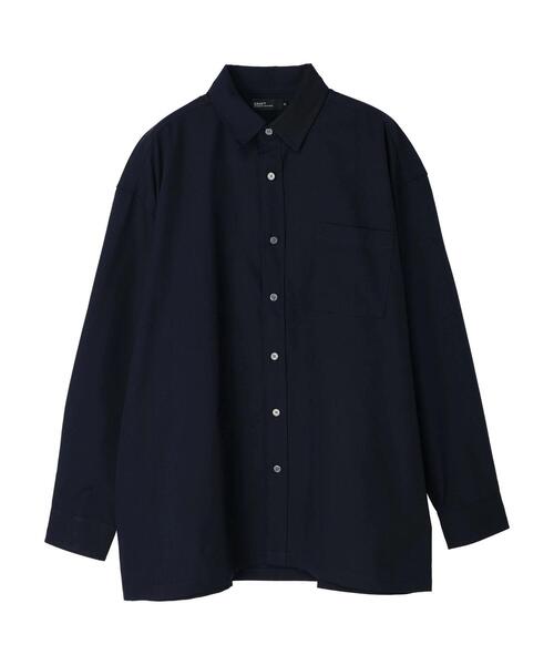 CRAFT STANDARD BOUTIQUE(クラフトスタンダードブティック)の「T/Rレギュラーカラーシャツ(シャツ/ブラウス・メンズ・ホワイト系その他7/ブラック/ブラック系その他/ダークネイビー/ダークグレー/モカ・M/L/LL)」の8枚目の写真