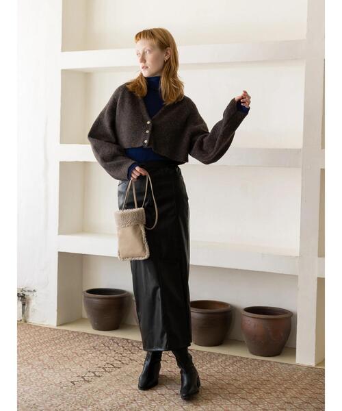 koe（コエ）の「ムートン風ボアショルダーバッグ（ショルダーバッグ・レディース・ブラック/アイボリー/グレイッシュベージュ・FREE）」の22枚目の写真