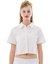 【RUNNING HIGH 】フリンジインブロイダリー ウォッシュドクロップシャツ / FRINGE EMBROIDERY WASHED CROP SHIRT