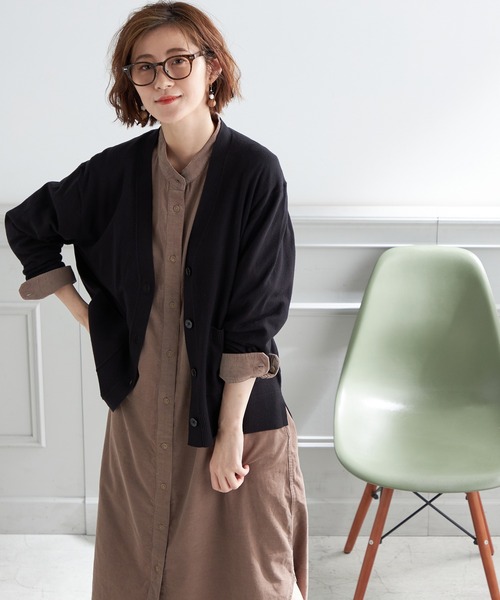 Petit Honfleur(プチオンフルール)の「コーデュロイシャツワンピース(ワンピース・レディース・ベージュ/カーキ・L/M)」の20枚目の写真