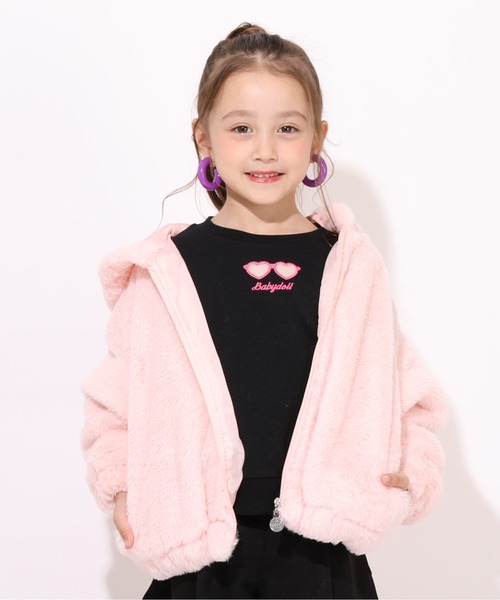 BABYDOLL（ベビードール）の「ファーアウター 7242K（ダウンジャケット/コート・キッズ・ブラック/チェリーピンク・110cm/90cm/140cm/120cm/130cm/100cm）」の6枚目の写真