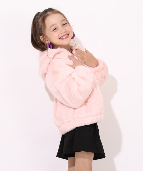 BABYDOLL（ベビードール）の「ファーアウター 7242K（ダウンジャケット/コート・キッズ・ブラック/チェリーピンク・110cm/90cm/140cm/120cm/130cm/100cm）」の8枚目の写真