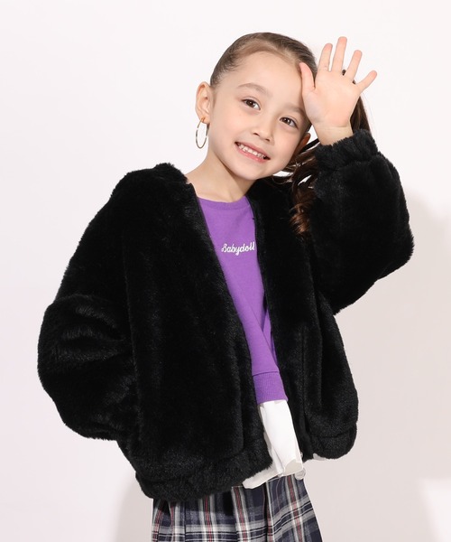 BABYDOLL（ベビードール）の「ファーアウター 7242K（ダウンジャケット/コート・キッズ・ブラック/チェリーピンク・110cm/90cm/140cm/120cm/130cm/100cm）」の20枚目の写真