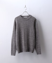 tk.TAKEO KIKUCHI | 【WEB限定】ケーブルクルーネックニットプルオーバー(ニット/セーター)