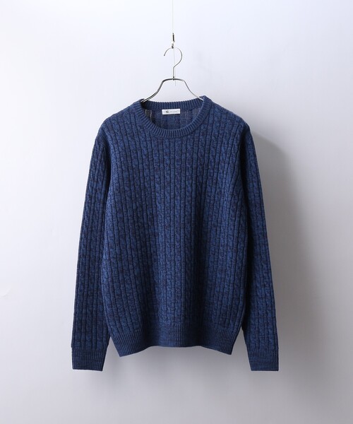 tk.TAKEO KIKUCHI（ティーケータケオキクチ）の「◆【WEB限定】ケーブルクルーネックニットプルオーバー（ニット/セーター・メンズ・ブラック/ベージュ/オフホワイト/ボルドー/グレー系4/ブルー系6・01/02/03/04）」の5枚目の写真