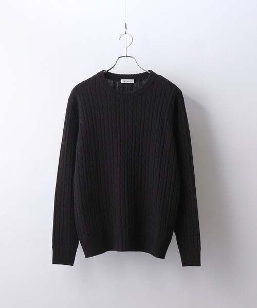 tk.TAKEO KIKUCHI（ティーケータケオキクチ）の「◆【WEB限定】ケーブルクルーネックニットプルオーバー（ニット/セーター・メンズ・ブラック/ベージュ/オフホワイト/ボルドー/グレー系4/ブルー系6・01/02/03/04）」の3枚目の写真