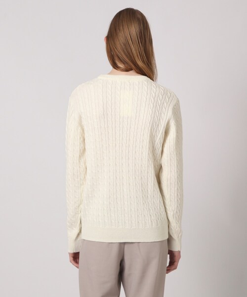 tk.TAKEO KIKUCHI（ティーケータケオキクチ）の「◆【WEB限定】ケーブルクルーネックニットプルオーバー（ニット/セーター・メンズ・ブラック/ベージュ/オフホワイト/ボルドー/グレー系4/ブルー系6・01/02/03/04）」の10枚目の写真