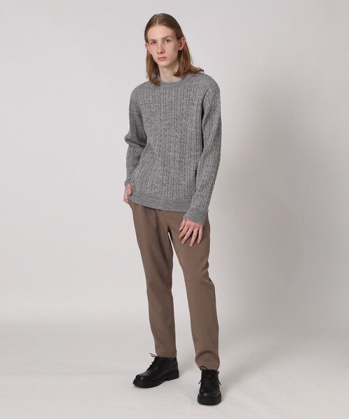 tk.TAKEO KIKUCHI（ティーケータケオキクチ）の「◆【WEB限定】ケーブルクルーネックニットプルオーバー（ニット/セーター・メンズ・ブラック/ベージュ/オフホワイト/ボルドー/グレー系4/ブルー系6・01/02/03/04）」の16枚目の写真