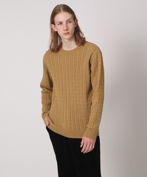 tk.TAKEO KIKUCHI（ティーケータケオキクチ）の「◆【WEB限定】ケーブルクルーネックニットプルオーバー（ニット/セーター・メンズ・ブラック/ベージュ/オフホワイト/ボルドー/グレー系4/ブルー系6・01/02/03/04）」の21枚目の写真