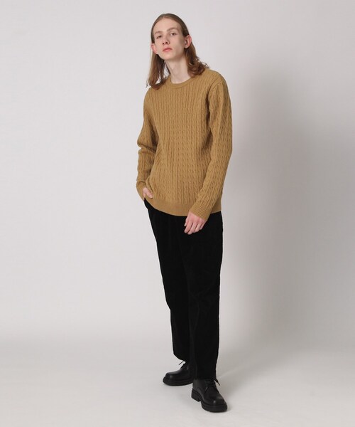 tk.TAKEO KIKUCHI（ティーケータケオキクチ）の「◆【WEB限定】ケーブルクルーネックニットプルオーバー（ニット/セーター・メンズ・ブラック/ベージュ/オフホワイト/ボルドー/グレー系4/ブルー系6・01/02/03/04）」の22枚目の写真