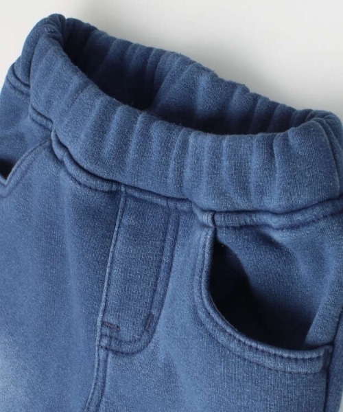 Moujonjon(ムージョンジョン)の「デニムニット立起毛型込パンツ(デニムパンツ・キッズ・ネイビー/その他1・110/100/120/90/140/130/80)」の4枚目の写真