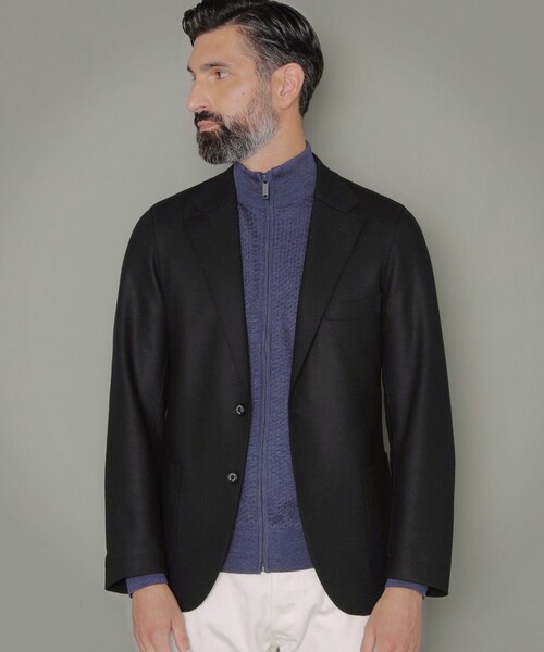 MACKINTOSH LONDON（マッキントッシュ ロンドン）の「【FLEX JERSEY】ジャージメルトンシングルジャケット（テーラードジャケット・メンズ・ダークネイビー/ベージュ系その他2・36/42/40/38）」の2枚目の写真