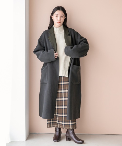 LOWRYS FARM（ローリーズファーム）の「チェックタイトスカート　172363（スカート・レディース・アイボリー/ブラック/ブラウン・FREE）」の5枚目の写真