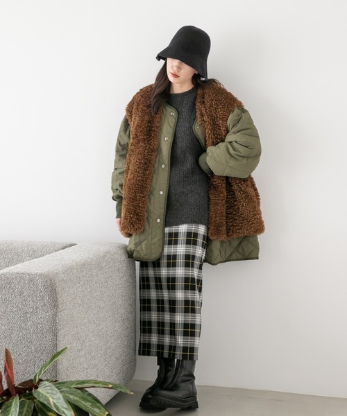 LOWRYS FARM（ローリーズファーム）の「チェックタイトスカート　172363（スカート・レディース・アイボリー/ブラック/ブラウン・FREE）」の8枚目の写真