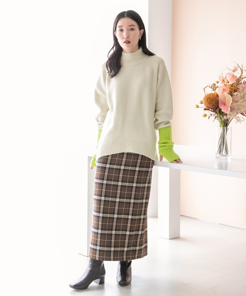 LOWRYS FARM（ローリーズファーム）の「チェックタイトスカート　172363（スカート・レディース・アイボリー/ブラック/ブラウン・FREE）」の13枚目の写真