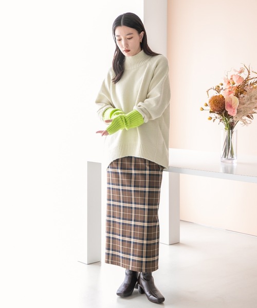 LOWRYS FARM（ローリーズファーム）の「チェックタイトスカート　172363（スカート・レディース・アイボリー/ブラック/ブラウン・FREE）」の10枚目の写真
