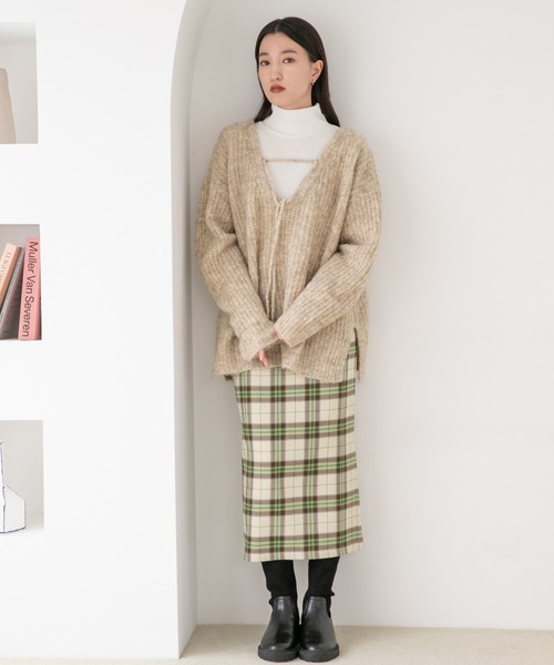 LOWRYS FARM（ローリーズファーム）の「チェックタイトスカート　172363（スカート・レディース・アイボリー/ブラック/ブラウン・FREE）」の11枚目の写真