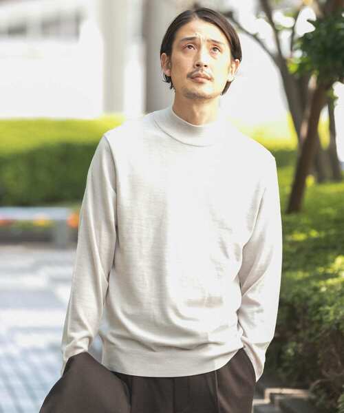 URBAN RESEARCH DOORS（アーバンリサーチドアーズ）の「LIFE STYLE TAILOR　ハーモニーモックネックニット（ニット/セーター・メンズ・グリーン/チャコールグレー/ホワイト/ネイビー・40/38）」の2枚目の写真