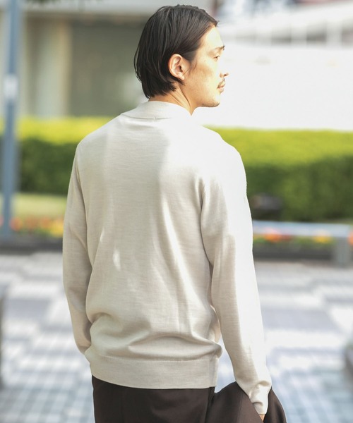 URBAN RESEARCH DOORS（アーバンリサーチドアーズ）の「LIFE STYLE TAILOR　ハーモニーモックネックニット（ニット/セーター・メンズ・グリーン/チャコールグレー/ホワイト/ネイビー・40/38）」の9枚目の写真