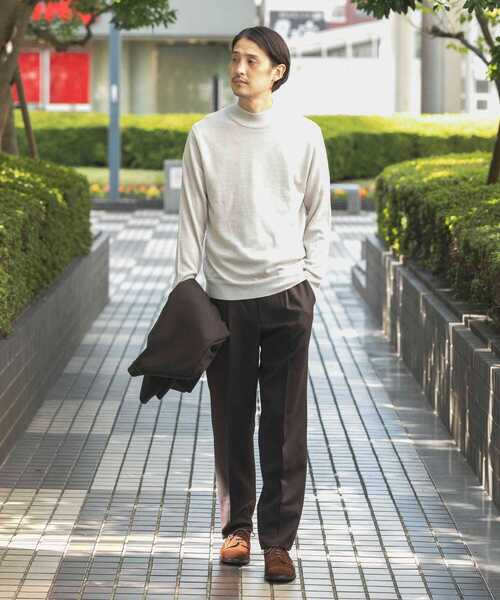 URBAN RESEARCH DOORS（アーバンリサーチドアーズ）の「LIFE STYLE TAILOR　ハーモニーモックネックニット（ニット/セーター・メンズ・グリーン/チャコールグレー/ホワイト/ネイビー・40/38）」の11枚目の写真