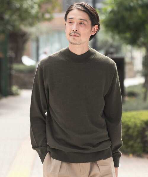 URBAN RESEARCH DOORS（アーバンリサーチドアーズ）の「LIFE STYLE TAILOR　ハーモニーモックネックニット（ニット/セーター・メンズ・グリーン/チャコールグレー/ホワイト/ネイビー・40/38）」の14枚目の写真