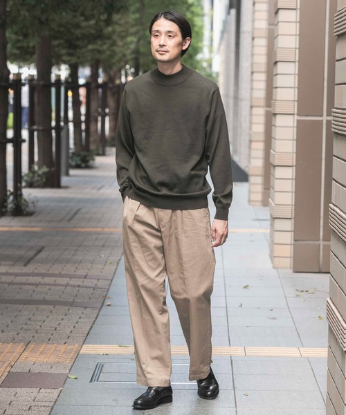 URBAN RESEARCH DOORS（アーバンリサーチドアーズ）の「LIFE STYLE TAILOR　ハーモニーモックネックニット（ニット/セーター・メンズ・グリーン/チャコールグレー/ホワイト/ネイビー・40/38）」の22枚目の写真