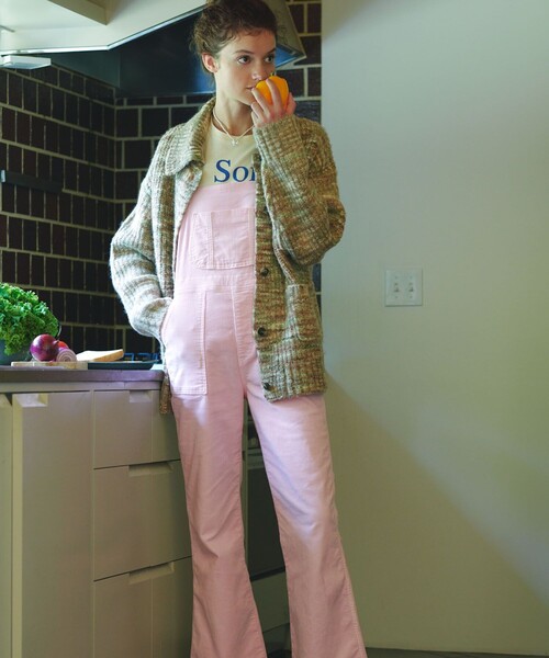 FREAK'S STORE（フリークスストア）の「衿付きミックスニットカーディガン（カーディガン/ボレロ・レディース・グリーン/ブルー/ピンク・ﾌﾘ-/SMALL）」の4枚目の写真