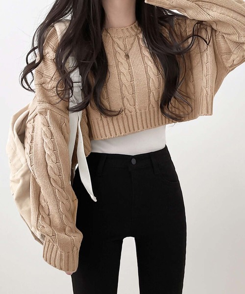 ★新品　カシュクールポンチョ　ふわふわ♡ケーブルニット❤︎ラビットファー　F ケープコート ポンチョコート レディース 冬 秋冬 ポンチョ