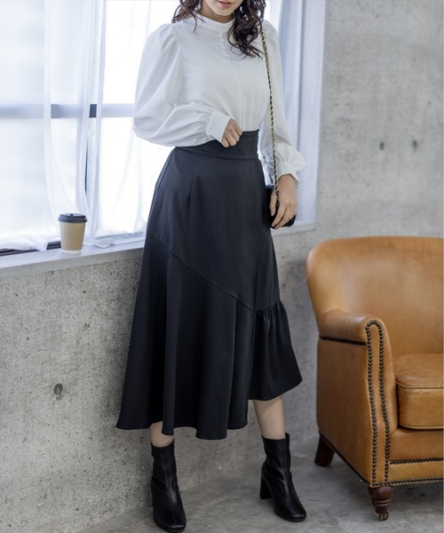 clear（クリア）の「バンドカラークルミボタンブラウス（シャツ/ブラウス・レディース・オフホワイト/ブラック・F）」の21枚目の写真