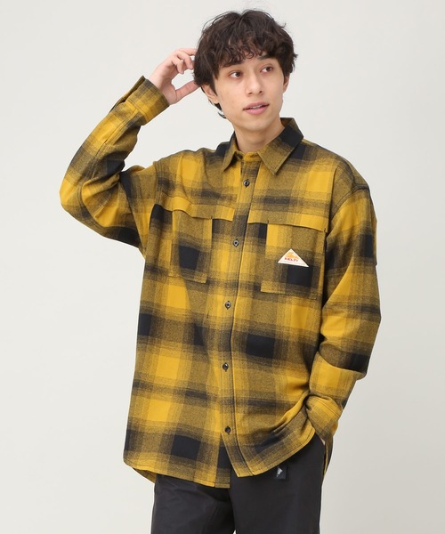 KELTY(ケルティ)の「チェック フランネル 長袖 シャツ(シャツ/ブラウス・メンズ・オリーブ/マスタード・L/LL/M)」の2枚目の写真