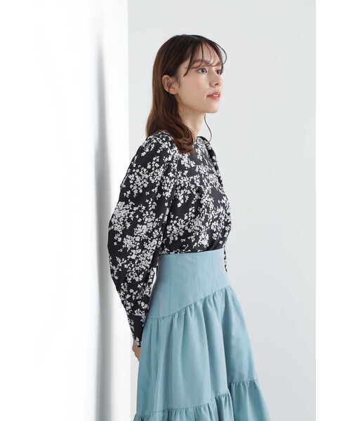 JILL STUART(ジルスチュアート)の「◆ステファニーブラウス(シャツ/ブラウス・レディース・パープル/ブラック・MEDIUM/SMALL)」の5枚目の写真