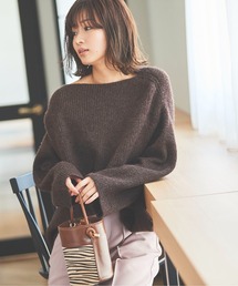 FREE'S MART | ＜岡崎紗絵さんコラボ＞ボートネックルーズニット(ニット/セーター)