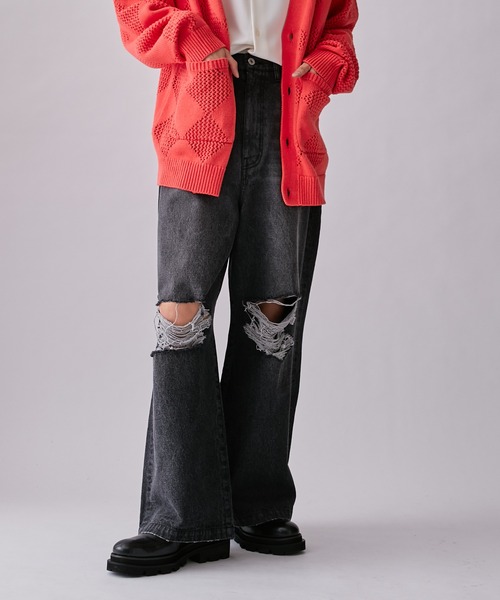 Lui's(ルイス)の「エレファントダメージジーンズ(デニムパンツ・メンズ・ブルー/ブラック/サックスブルー・30/32/34)」の20枚目の写真