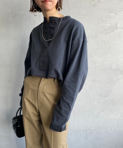 THE SHINZONE（ザ　シンゾーン）の「[THE SHINZONE/ザ シンゾーン] ミリタリー ヘンリープルオーバーカットソー（Tシャツ/カットソー・レディース・ホワイト/ブラック/セージグリーン・F）」の15枚目の写真