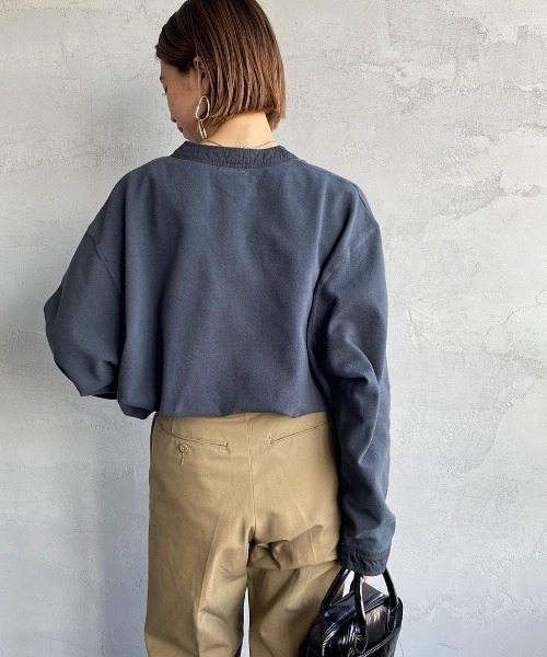 THE SHINZONE（ザ　シンゾーン）の「[THE SHINZONE/ザ シンゾーン] ミリタリー ヘンリープルオーバーカットソー（Tシャツ/カットソー・レディース・ホワイト/ブラック/セージグリーン・F）」の16枚目の写真