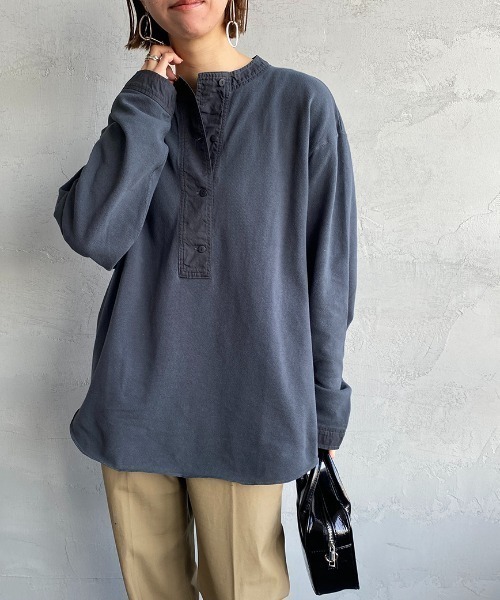 THE SHINZONE（ザ　シンゾーン）の「[THE SHINZONE/ザ シンゾーン] ミリタリー ヘンリープルオーバーカットソー（Tシャツ/カットソー・レディース・ホワイト/ブラック/セージグリーン・F）」の18枚目の写真