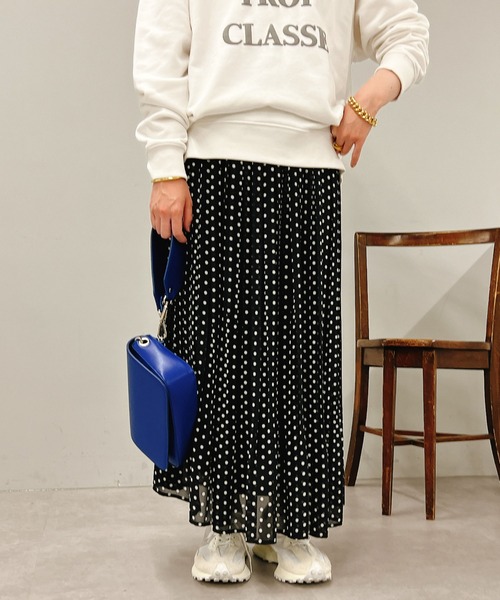 un dix cors（アンディコール）の「ドット柄プリーツスカート（スカート・レディース・ブラック/ホワイト・FREE）」の14枚目の写真