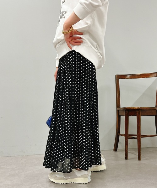 un dix cors（アンディコール）の「ドット柄プリーツスカート（スカート・レディース・ブラック/ホワイト・FREE）」の15枚目の写真