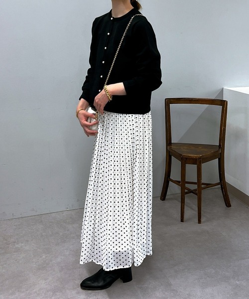 un dix cors（アンディコール）の「ドット柄プリーツスカート（スカート・レディース・ブラック/ホワイト・FREE）」の22枚目の写真