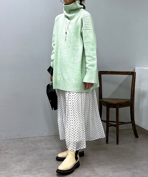 un dix cors（アンディコール）の「ドット柄プリーツスカート（スカート・レディース・ブラック/ホワイト・FREE）」の9枚目の写真