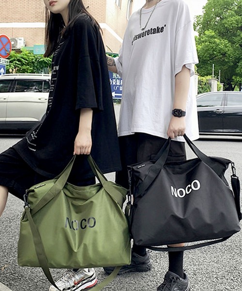 florist（フローリスト）の「【軽量/大容量】【2WAY/3WAY】くったり変形ユニセックストラベルバッグ/ショルダーバッグ（ボストンバッグ・レディース・ブラック/グリーン・FREE）」の5枚目の写真