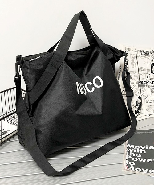 florist（フローリスト）の「【軽量/大容量】【2WAY/3WAY】くったり変形ユニセックストラベルバッグ/ショルダーバッグ（ボストンバッグ・レディース・ブラック/グリーン・FREE）」の7枚目の写真