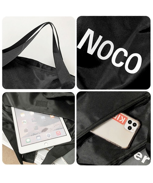 florist（フローリスト）の「【軽量/大容量】【2WAY/3WAY】くったり変形ユニセックストラベルバッグ/ショルダーバッグ（ボストンバッグ・レディース・ブラック/グリーン・FREE）」の12枚目の写真