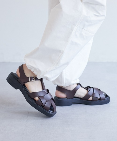 DISCOAT（ディスコート）の「スクエアグルカサンダル（サンダル・レディース・ブラック/オフホワイト/ブラウン・SMALL/MEDIUM/LARGE）」の12枚目の写真